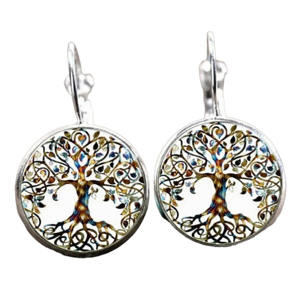 Tree of Life Bubble Drop Earrings - Picture 4 of 4